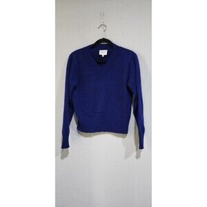 Reformation Dulce Cashmere V-Neck Walnut Brown Sweater M Knit LS Pullover
